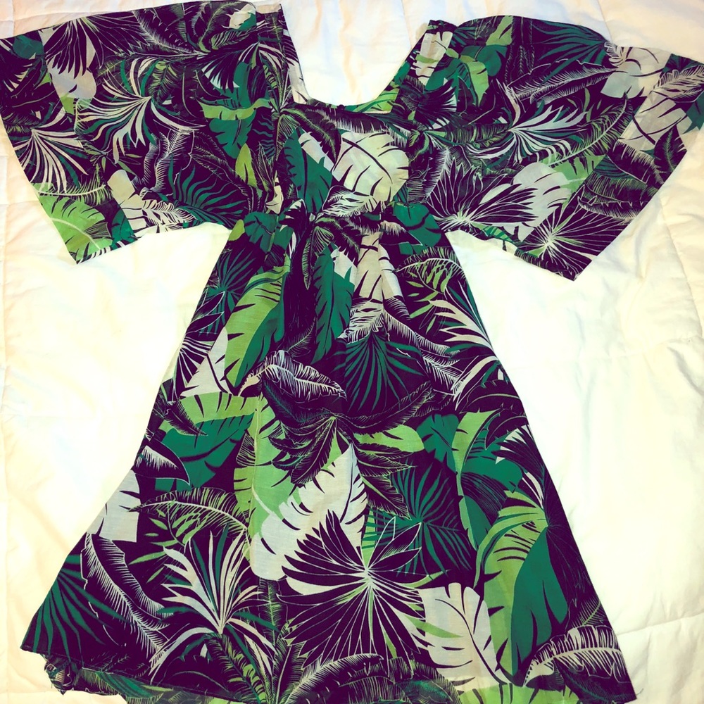 Vanitas mini dress with kimono sleeves